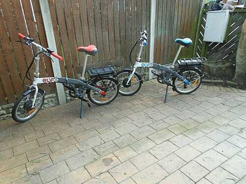 ELIFE VOYAGE 6 SPEED 36V 250W ELECTRIC FOLDING BIKES 20'' WHEELS HIS and HERS