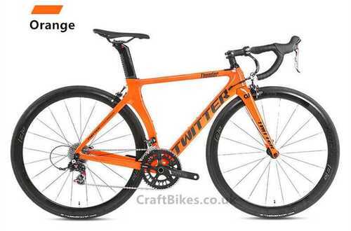 Aero Carbon Road Bike 2x11 speed Groupset / V Brake/ Alloy Wheel Orange