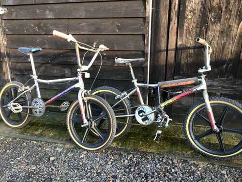 Haro group 1 old school bmx  skyway mag wheels Gt 2 bmxs 1992