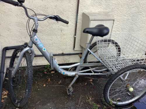 3 wheeler bike tricycle Trike Basket Lock Foldable Working Collect Biddulph SOT